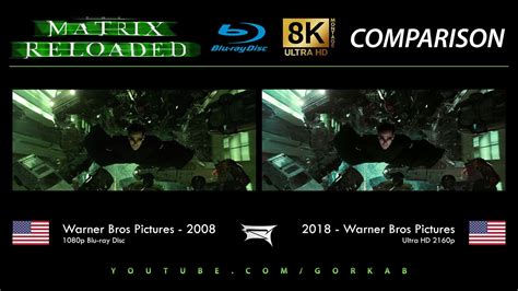 Blu Ray Versus The Matrix Reloaded 2008 Vs 2018 8k Ultra Hd