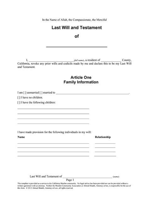 Printable Will Forms Canada Printable Form Templates And Letter