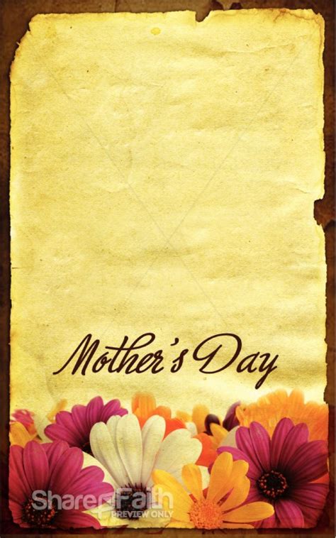 Mothers Day Church Bulletin Cover Mothers Day Bulletin