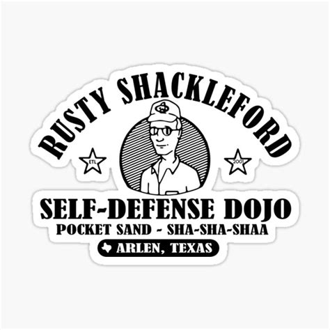 Rusty Shackleford Self Defense Dojo Pocket Sand Sticker For Sale By Getleaux Redbubble