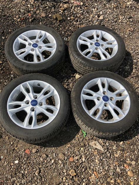Set Of 4 15” Ford Fiesta Alloy Wheels With Tyres In Mildenhall