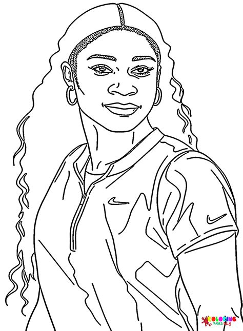 Smiling Simone Biles Coloring Page Free Printable Coloring Pages