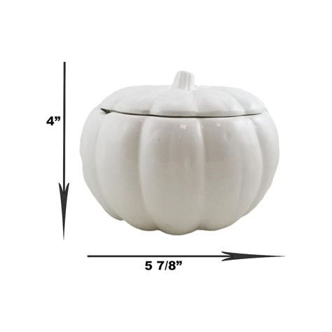 White Ceramic Halloween Pumpkin Soup Bowl With Lid Dongsheng