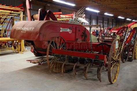 Vintage Combine Harvester Canadian Potato Museum And Antique Farm
