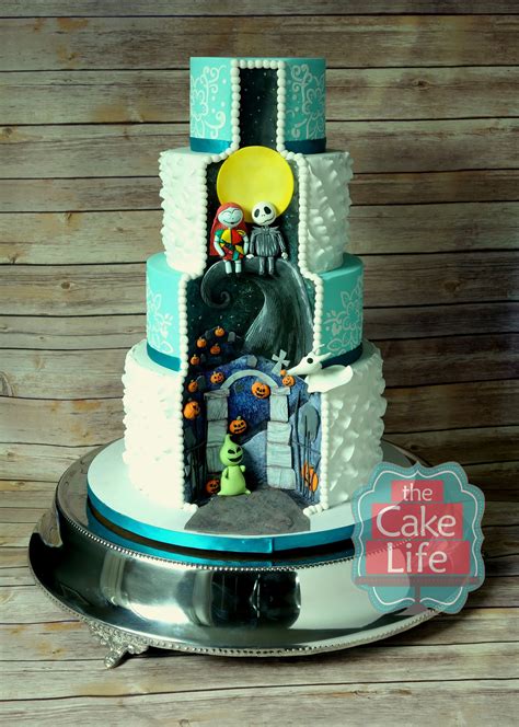 Birthday cake photos a nightmare before christmas birthday. Nightmare Before Christmas wedding cake. This was the hidden scene featuring Jack & Sally with ...