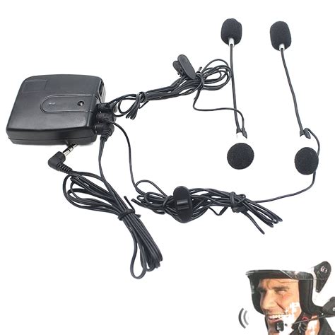 universal motorcycle headset helmet 2 way intercom communication system interphone 3 5mm plug