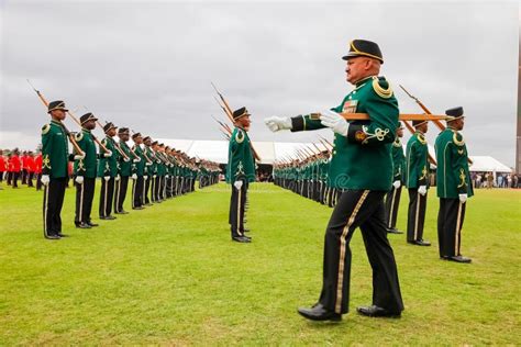 South African Defence Force Soldiers On Parade Editorial Stock Photo