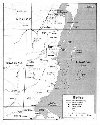 Mapa De Belice Con Nombres Para Imprimir En Pdf 2022 Images