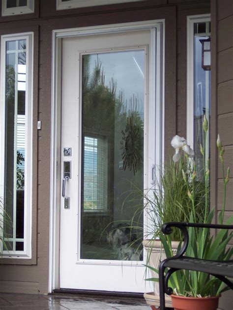 White Entry Door With Retractable Screen