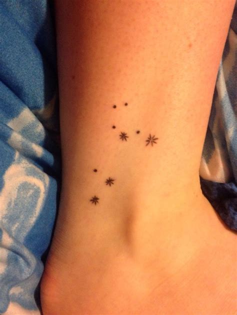 My Tattoo Leo Constellation On My Right Ankle Leo Tattoos Leo