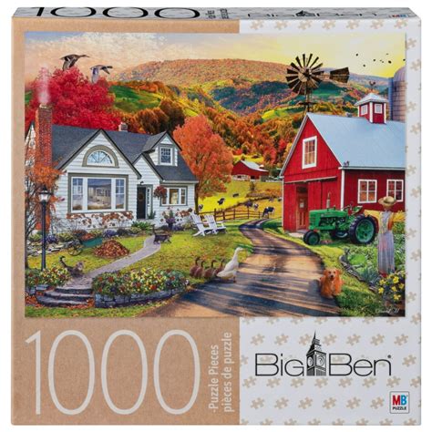 Big Ben 1000 Piece Adult Jigsaw Puzzle Farm Country
