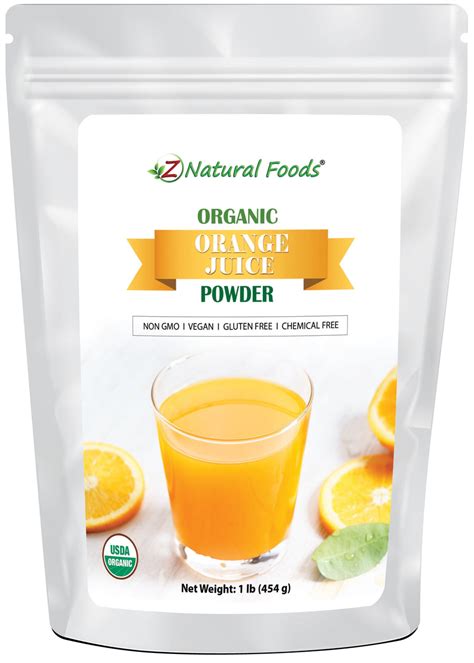 Organic Orange Juice Powder Delicious And Convenient Z Natural Foods