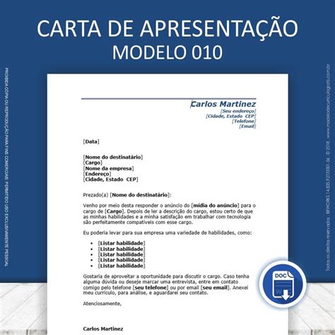 Modelo Carta De Apresenta O Empresa Para Empresa V Rios Modelos