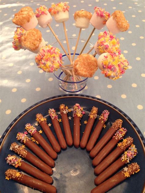 Edible Sparklers For Bonfire Night Marshmallows And Chocolate Fingers
