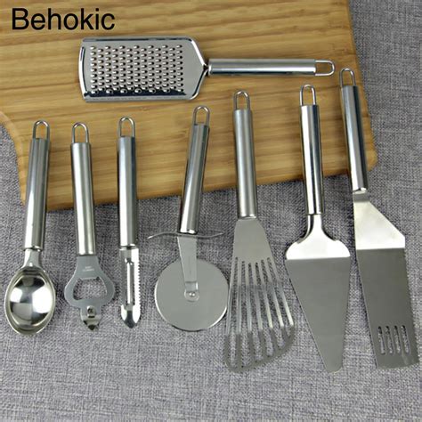 Behokic Professional Practical Stainless Steel Kitchen Utensil Kit Set