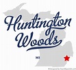 Map of Huntington Woods, MI, Michigan