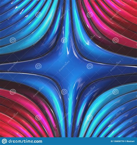 3d Red Blue Glossy Abstract Background Stock Illustration