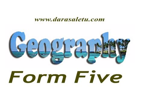 Geography Form 5 Research Geo Maarifa
