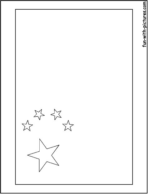 Chinese Flag Coloring Page Printable