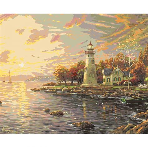 Plaid Thomas Kinkade Serenity Cove Paint By Numbers Craft And Hobbies