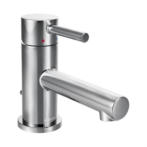 A stylish faucet blends in and suits your kitchen. MOEN Align Single Hole 1-Handle Bathroom Faucet in Chrome ...