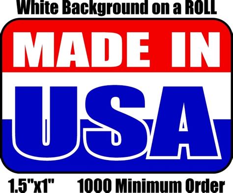 Roll Of Made In Usa Decals Stickers In Bulk 15x1
