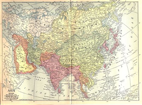Historical Map Of Asia Asia In Year 1914 Nations Online Project