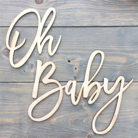 Oh Baby Sign Wood Baby Shower Decor Baby Shower Signs Etsy
