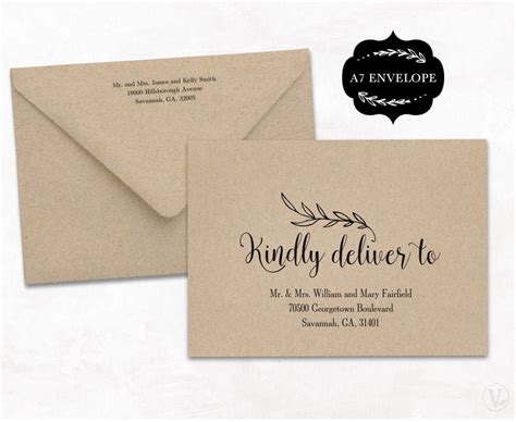 Wedding Envelopes Diy Wedding Envelope Addressing Template Etsy