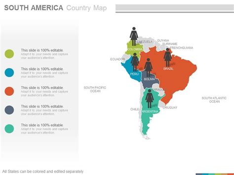Ppt Interactive Political Map Of South America Powerpoint Images