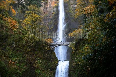 00156251 View Of Multnomah Falls With Foot Bridge In The F Flickr