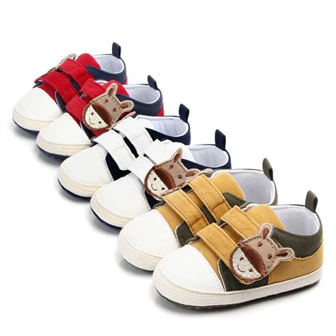 New Cute Cartoon Animal Baby Canvas Shoes First Walkers Baby Moccasins