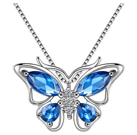 Beautiful Butterfly Birthstone Necklace Butterfly Pendants Jewelry But