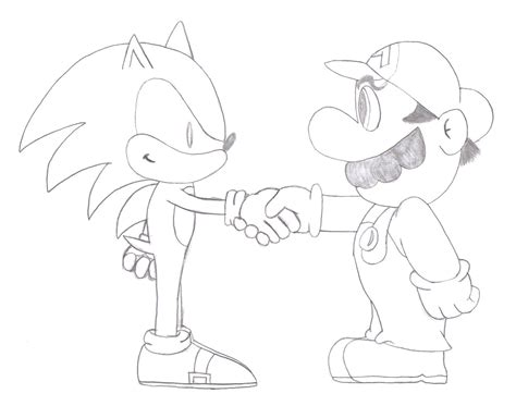 Mario Vs Sonic Coloring Pages Coloring Pages