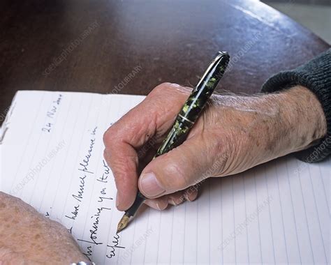 Elderly Person Writing Stock Image M3400414 Science Photo Library