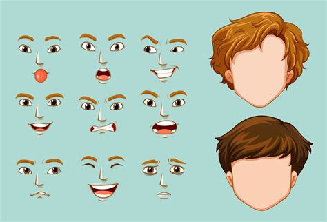 Faceless Characters And Different Emotions 520330 Vector Art At Vecteezy