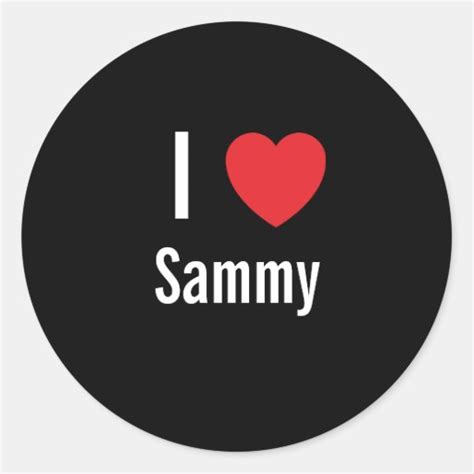 I Love Sammy Classic Round Sticker Zazzle
