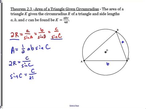 geometry - Sine law and circumscribed circle - Mathematics Stack Exchange