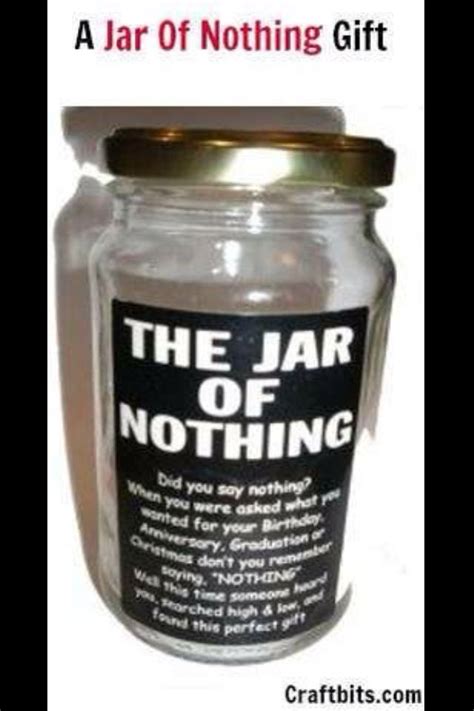 Check spelling or type a new query. Jar of nothing | Birthday gifts for brother, Birthday ...