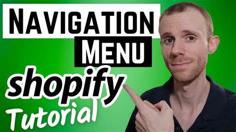 Shopify Navigation Menu Tutorial Inc Nested Menus And Mega Menu Youtube