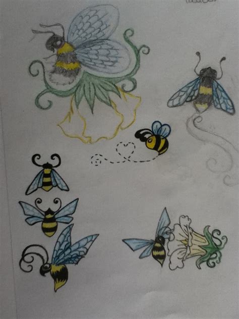 Bee Tattoos And Designs Page 105