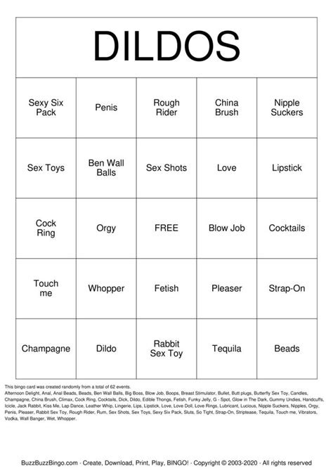 Naughty Bingo Cards To Download Print And Customize