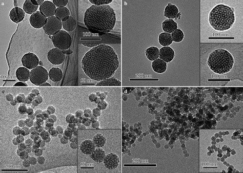 Tem Images Of The Mesoporous Carbon Nanospheres With Different Particle