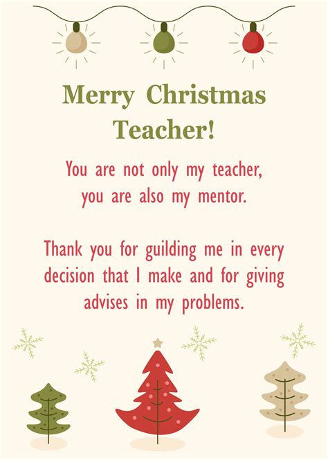 Christmas Cards For Teachers 10 Free Pdf Printables Printablee