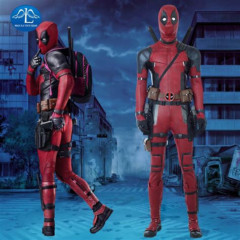 2018 Movie Deadpool 2 Costume Halloween Deadpool Costume For Men Red