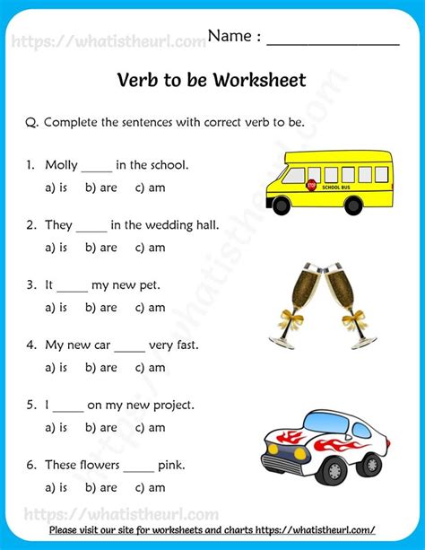 Verb To Be Worksheets For Grade Nd Grade Worksheets English