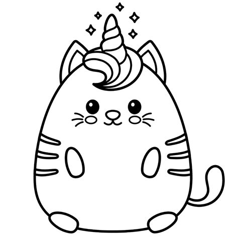 Discover Shimmering Kawaii Cat Coloring Pages Studying Probe Your Comic