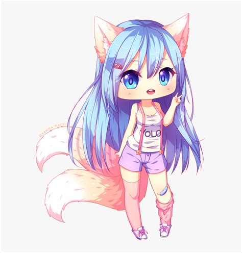 Kawaii Anime Chibi Wolf Girl