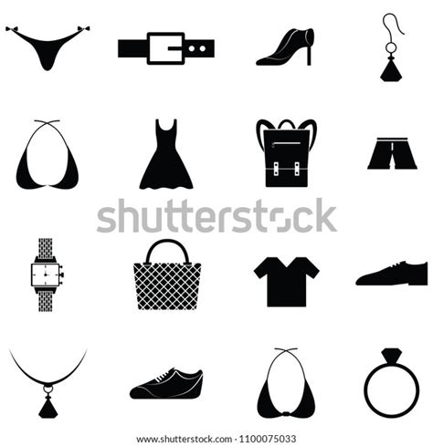 Fashion Icon Set Stock Vector Royalty Free 1100075033 Shutterstock
