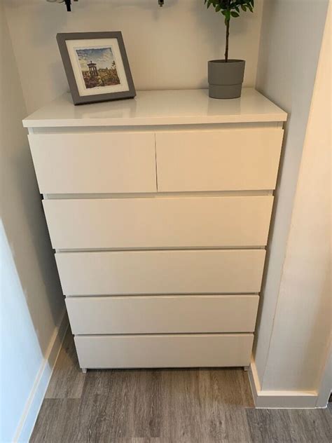 Ikea White Malm Chest Of 6 Drawers In Liverpool City Centre